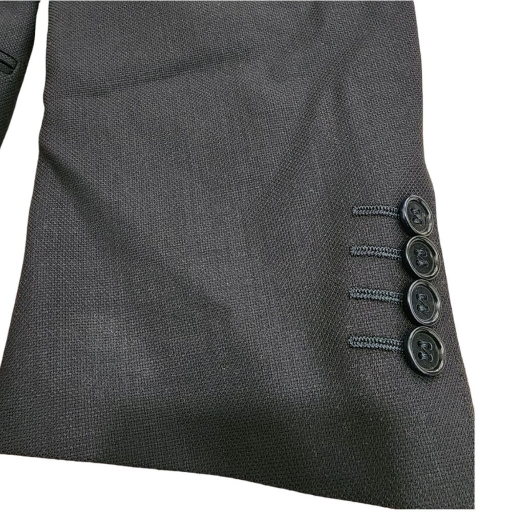 Canali Brown Label Travel Water Resistant 13290 Black Two Button Wool Blazer 44 - Picture 5 of 8